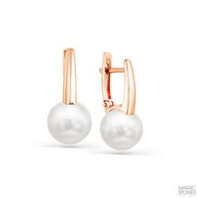 Золотые серьги Мастер Бриллиант 01M02-2-811-0500-110 с жемчугом 01M02-2-811-0500-110 фото