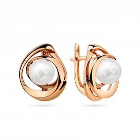 Золотые серьги Мастер Бриллиант 01M02-3-381-0500-010 с жемчугом 01M02-3-381-0500-010 фото