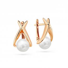 Золотые серьги Мастер Бриллиант 01M02-3-431-0500-010 с жемчугом 01M02-3-431-0500-010 фото