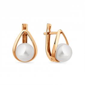 Золотые серьги Мастер Бриллиант 01M02-3-646-0500-010 с жемчугом 01M02-3-646-0500-010 фото