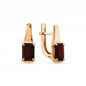 Золотые серьги Мастер Бриллиант 01M02-3-669-0300-010 с гранатом 01M02-3-669-0300-010 фото