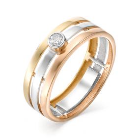 Золотое кольцо Мастер Бриллиант 01M1-101-258-01 с бриллиантом 01M1-101-258-01 фото