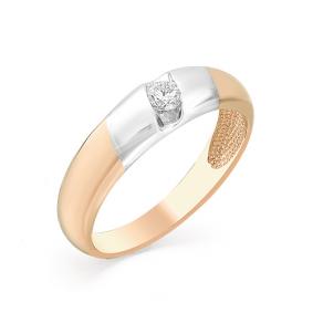 Золотое кольцо Мастер Бриллиант 01M1-104-103 с бриллиантом 01M1-104-103 фото
