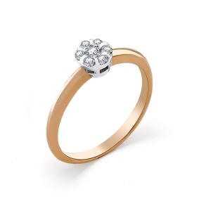 Золотое кольцо Мастер Бриллиант 01M1-104-154 с бриллиантом 01M1-104-154 фото