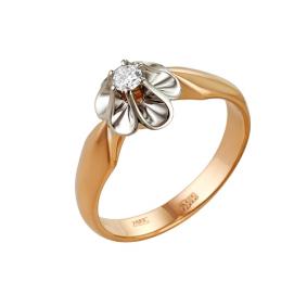 Золотое кольцо Мастер Бриллиант 01M1-104-217/50 с бриллиантом 01M1-104-217/50 фото