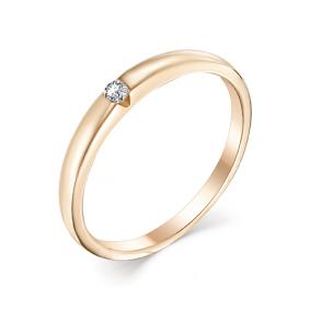 Золотое кольцо Мастер Бриллиант 01M1-104-221 с бриллиантом 01M1-104-221 фото