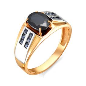 Золотое кольцо Мастер Бриллиант 01M1-104-36-02 с сапфиром 01M1-104-36-02 фото