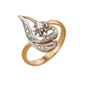 Золотое кольцо Мастер Бриллиант 01M1-104-362 с бриллиантом 01M1-104-362 фото