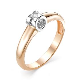 Золотое кольцо Мастер Бриллиант 01M1-104-542/4 с бриллиантом 01M1-104-542/4 фото