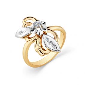 Золотое кольцо Мастер Бриллиант 01M1-104-592 с бриллиантом 01M1-104-592 фото