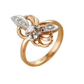 Золотое кольцо Мастер Бриллиант 01M1-104-592/1 с бриллиантом 01M1-104-592/1 фото