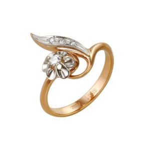 Золотое кольцо Мастер Бриллиант 01M1-104-686/1 с бриллиантом 01M1-104-686/1 фото