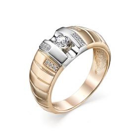 Золотое кольцо Мастер Бриллиант 01M1-104-745 с бриллиантом 01M1-104-745 фото