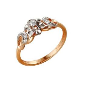 Золотое кольцо Мастер Бриллиант 01M1-104-824 с бриллиантом 01M1-104-824 фото