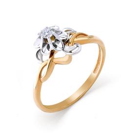 Золотое кольцо Мастер Бриллиант 01M1-104-869 с бриллиантом 01M1-104-869 фото