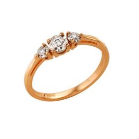 Золотое кольцо Мастер Бриллиант 01M1-104-877/1 с бриллиантом 01M1-104-877/1 фото