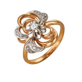 Золотое кольцо Мастер Бриллиант 01M1-105-102 с бриллиантом 01M1-105-102 фото