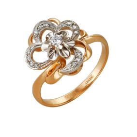 Золотое кольцо Мастер Бриллиант 01M1-105-108 с бриллиантом 01M1-105-108 фото