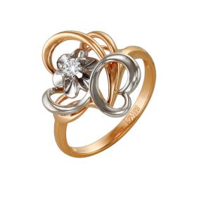 Золотое кольцо Мастер Бриллиант 01M1-105-133 с бриллиантом 01M1-105-133 фото