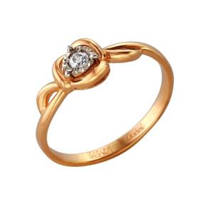 Золотое кольцо Мастер Бриллиант 01M1-105-275/1 с бриллиантом 01M1-105-275/1 фото