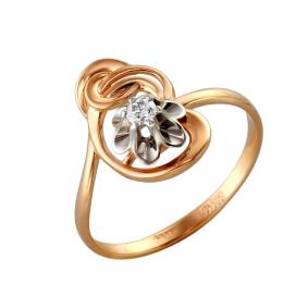 Золотое кольцо Мастер Бриллиант 01M1-105-279 с бриллиантом 01M1-105-279 фото