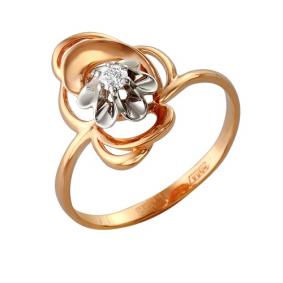 Золотое кольцо Мастер Бриллиант 01M1-105-284 с бриллиантом 01M1-105-284 фото