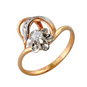 Золотое кольцо Мастер Бриллиант 01M1-105-289 с бриллиантом 01M1-105-289 фото