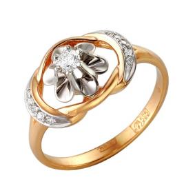 Золотое кольцо Мастер Бриллиант 01M1-105-290 с бриллиантом 01M1-105-290 фото