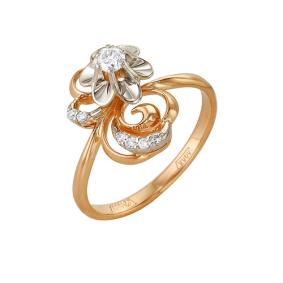 Золотое кольцо Мастер Бриллиант 01M1-105-36 с бриллиантом 01M1-105-36 фото