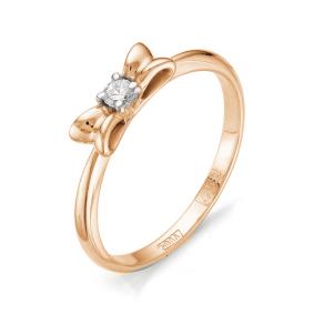 Золотое кольцо Мастер Бриллиант 01M1-105-414 с бриллиантом 01M1-105-414 фото