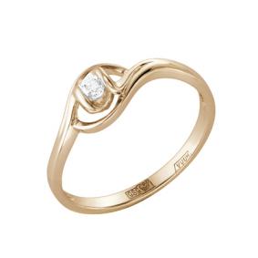 Золотое кольцо Мастер Бриллиант 01M1-105-431 с бриллиантом 01M1-105-431 фото