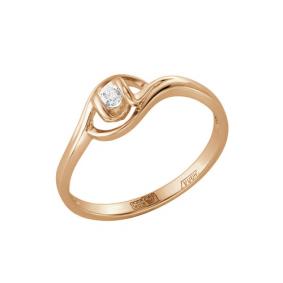 Золотое кольцо Мастер Бриллиант 01M1-105-431/1 с бриллиантом 01M1-105-431/1 фото