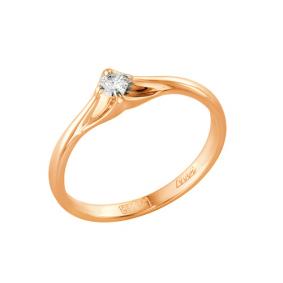 Золотое кольцо Мастер Бриллиант 01M1-105-448/1 с бриллиантом 01M1-105-448/1 фото