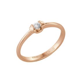 Золотое помолвочное кольцо Мастер Бриллиант с бриллиантом 01M1-105-458 01M1-105-458 фото