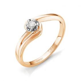 Золотое кольцо Мастер Бриллиант 01M1-105-459/1 с бриллиантом 01M1-105-459/1 фото