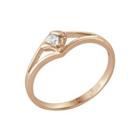 Золотое кольцо Мастер Бриллиант 01M1-105-466 с бриллиантом 01M1-105-466 фото