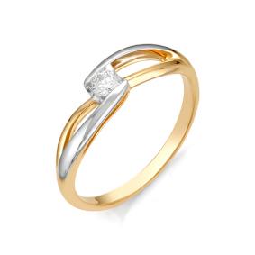 Золотое кольцо Мастер Бриллиант 01M1-105-480 с бриллиантом 01M1-105-480 фото