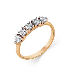 Золотое кольцо Мастер Бриллиант 01M1-105-486 с бриллиантом 01M1-105-486 фото