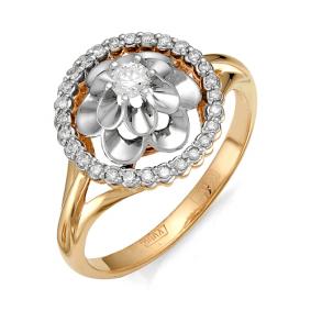 Золотое кольцо Мастер Бриллиант 01M1-105-491 с бриллиантом 01M1-105-491 фото