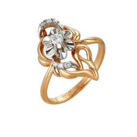 Золотое кольцо Мастер Бриллиант 01M1-105-62 с бриллиантом 01M1-105-62 фото