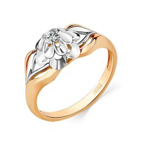 Золотое кольцо Мастер Бриллиант 01M1-105-68 с бриллиантом 01M1-105-68 фото