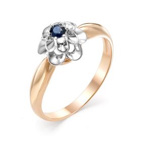 Золотое кольцо Мастер Бриллиант 01M1-105-69-02 с сапфиром 01M1-105-69-02 фото