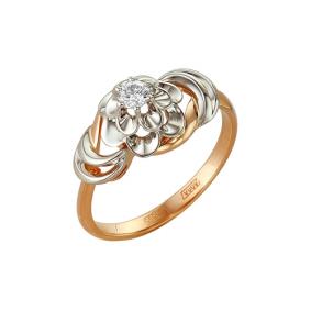 Золотое кольцо Мастер Бриллиант 01M1-105-70 с бриллиантом 01M1-105-70 фото