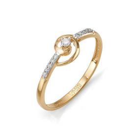 Золотое кольцо Мастер Бриллиант 01M1-105-721 с бриллиантом 01M1-105-721 фото