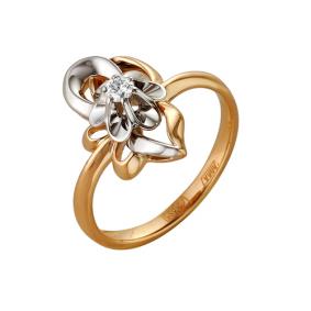 Золотое кольцо Мастер Бриллиант 01M1-105-97 с бриллиантом 01M1-105-97 фото