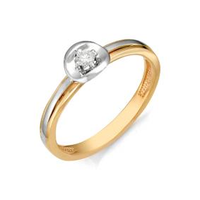 Золотое кольцо Мастер Бриллиант 01M1-105-979 с бриллиантом 01M1-105-979 фото