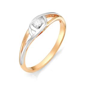 Золотое кольцо Мастер Бриллиант 01M1-105-983 с бриллиантом 01M1-105-983 фото