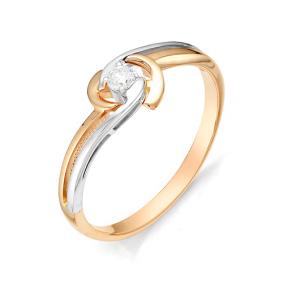 Золотое кольцо Мастер Бриллиант 01M1-105-989 с бриллиантом 01M1-105-989 фото