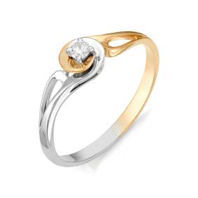 Золотое кольцо Мастер Бриллиант 01M1-105-999 с бриллиантом 01M1-105-999 фото