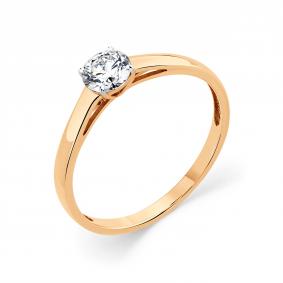 Золотое кольцо Мастер Бриллиант 01M1-105859-02-00 с бриллиантом 01M1-105859-02-00 фото